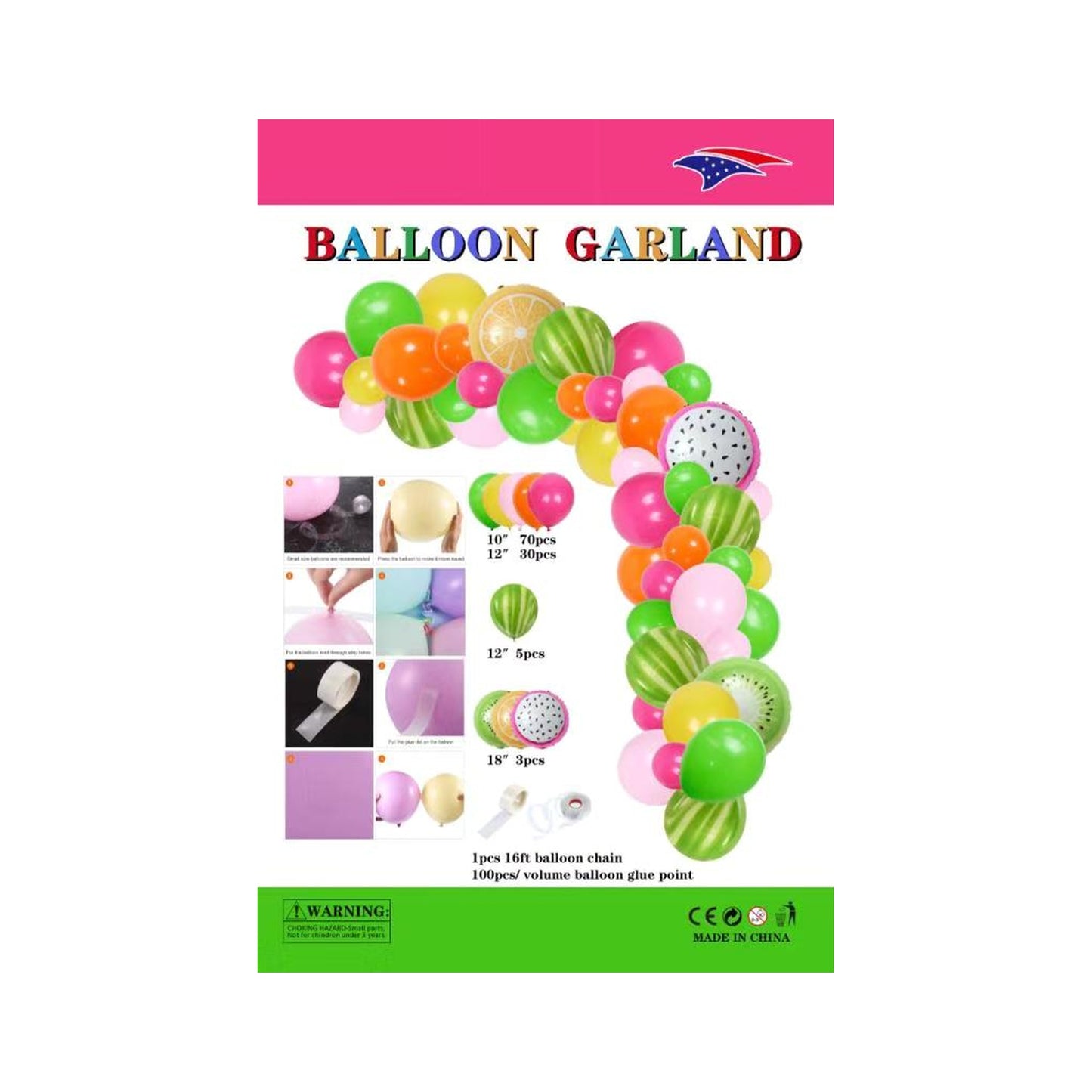 Balloon Garland Fruit 60Set/Cs