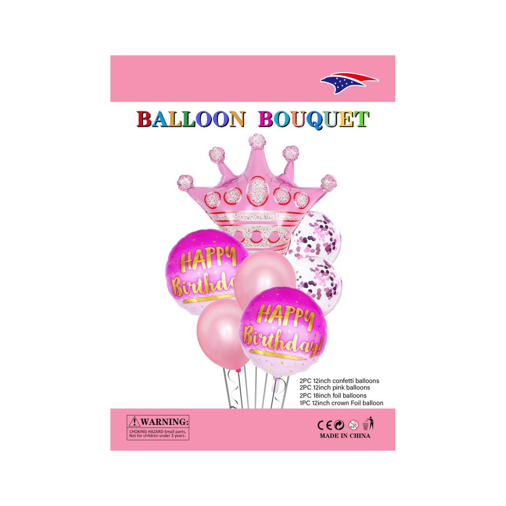 Balloon Bouquet Crown Pink