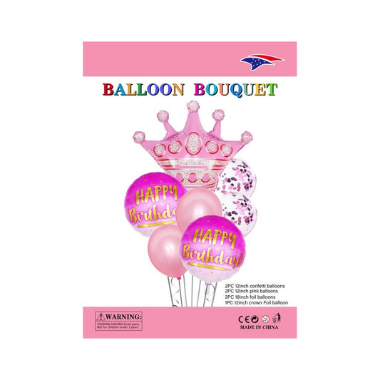 Balloon Bouquet Crown Pink