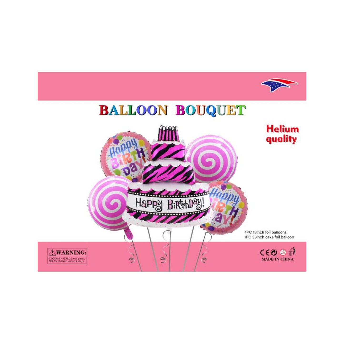 (c) Balloon Bouquet Cake Pink
