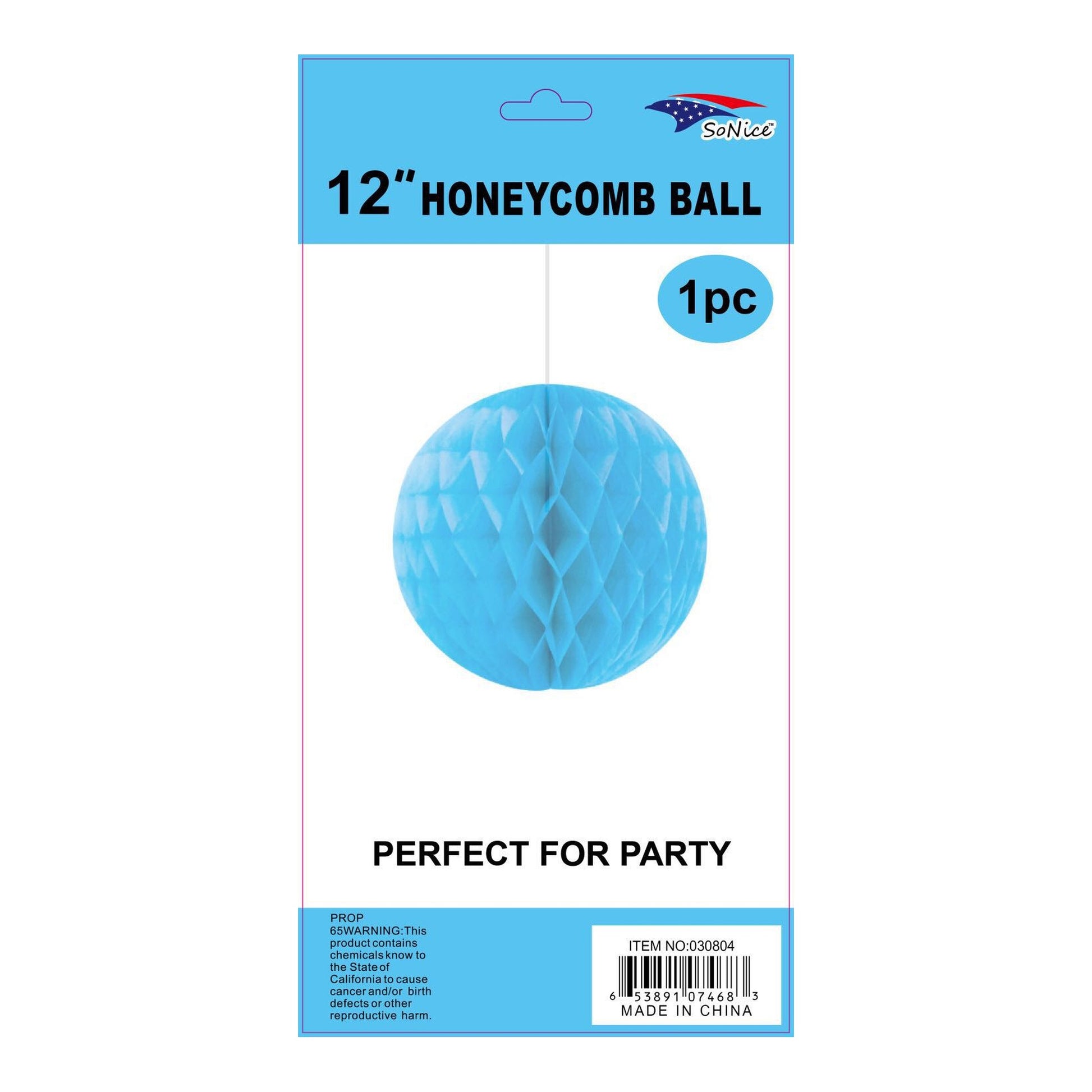 (c) 12" Honeycomb Light Blue