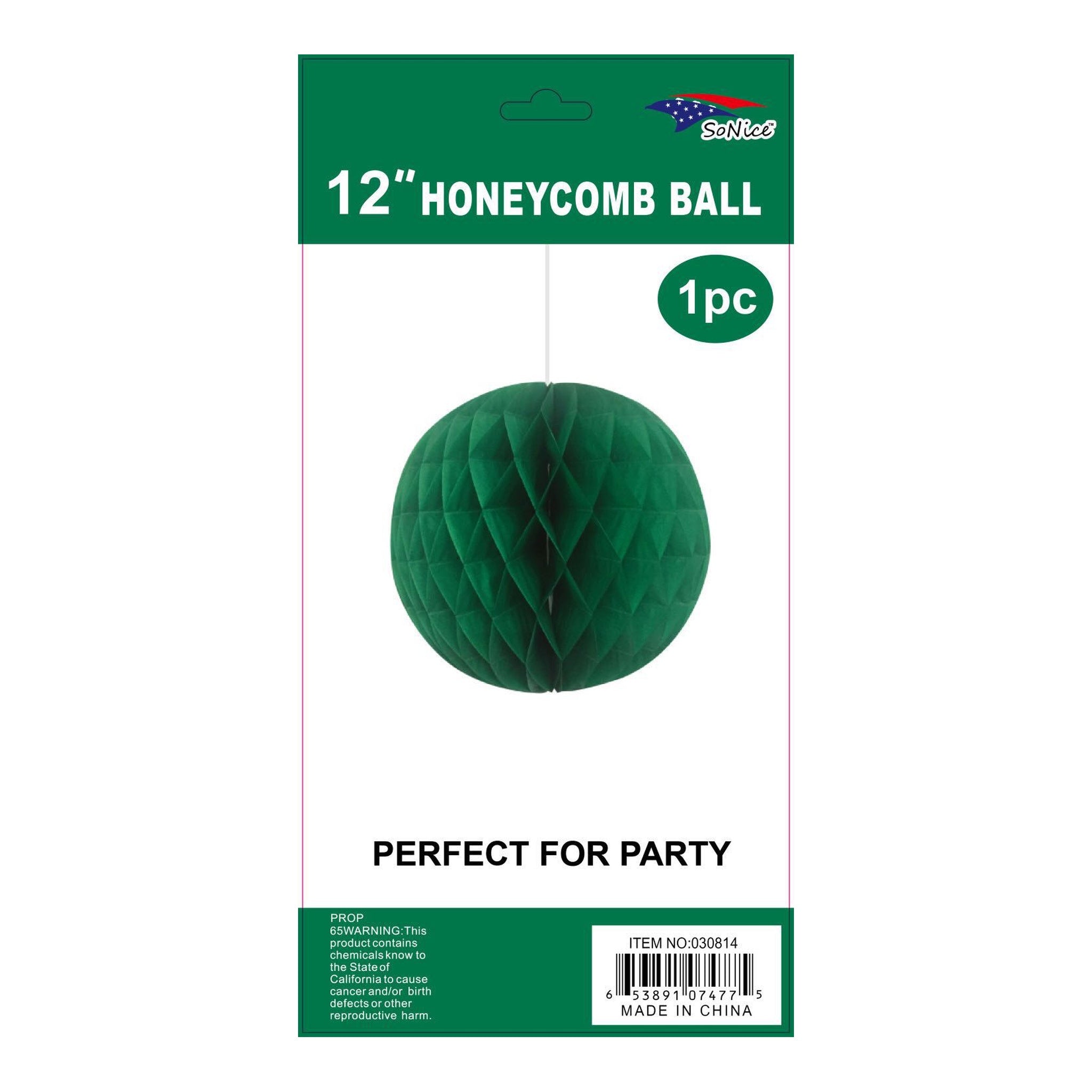 (c) 12" Honeycomb Emerald