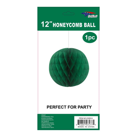 (c) 12" Honeycomb Emerald