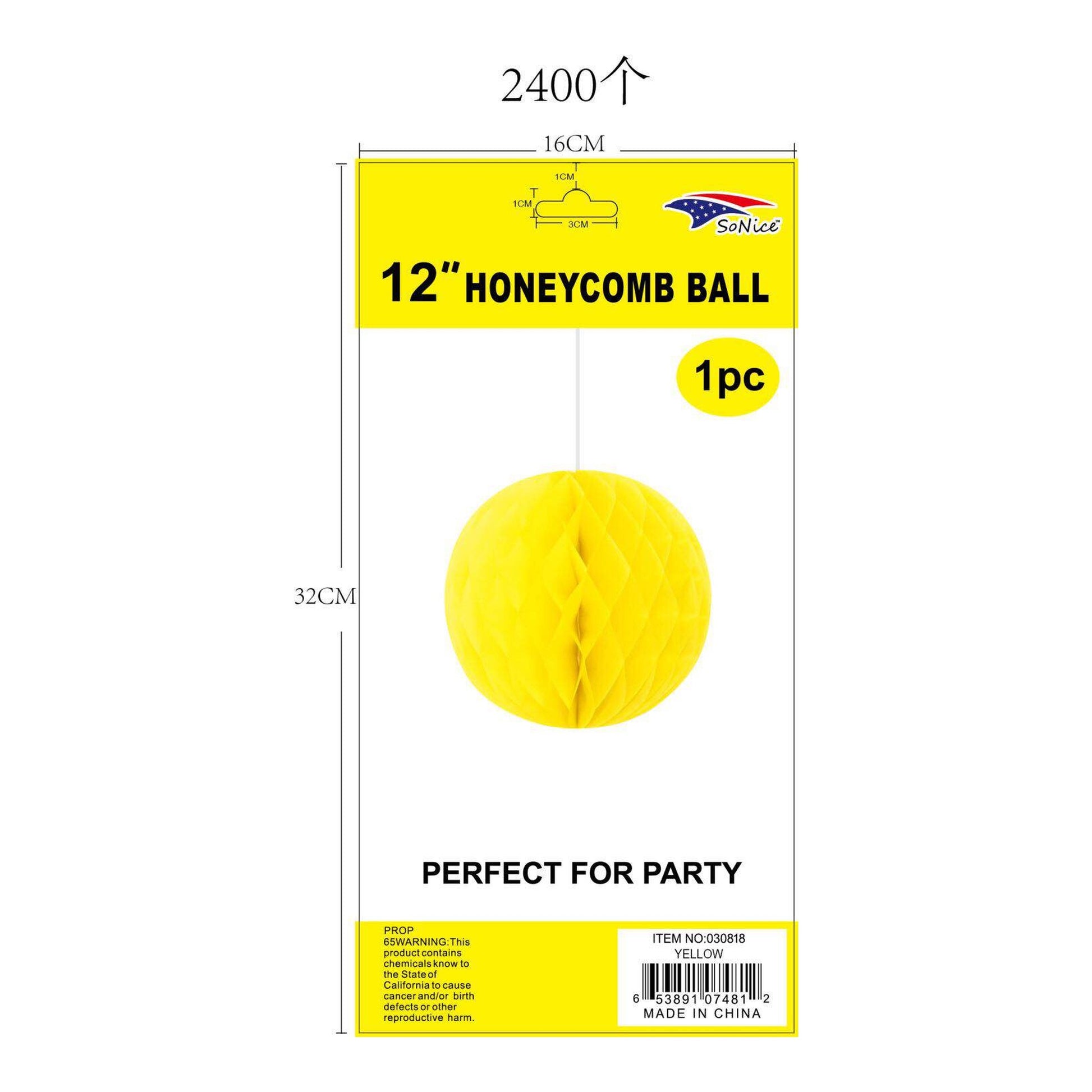 (c) 12" Honeycomb Yellow