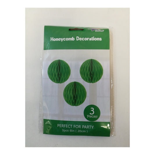 3Pcs 8"Honeycomb Emerald 120Set/Cs