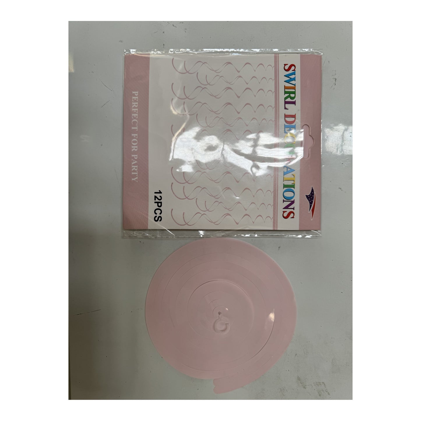 Swirls Pastel Pink 12 ct 120 Card/Cs