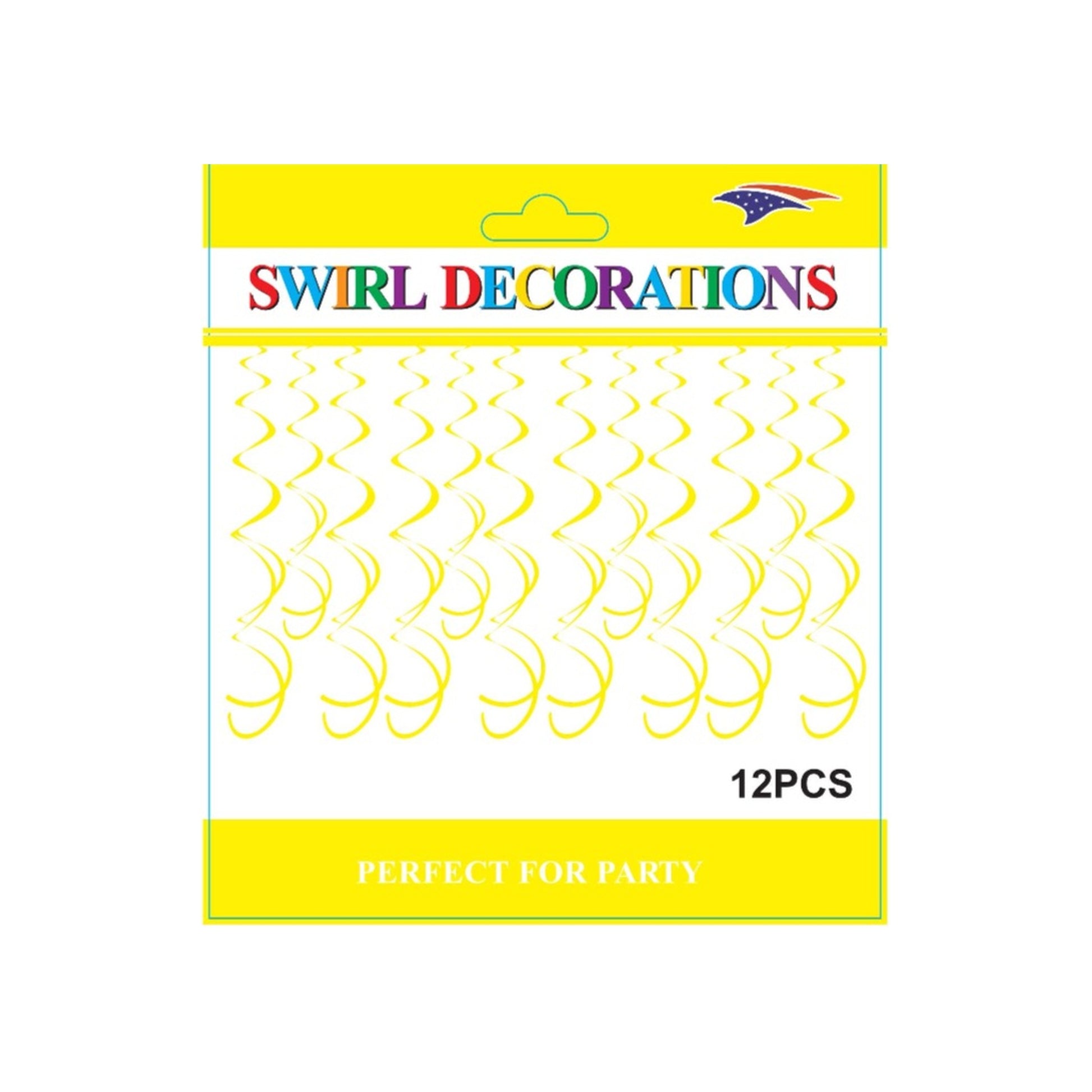 Foil Swirls Yellow 12 ct 120 Card/Cs