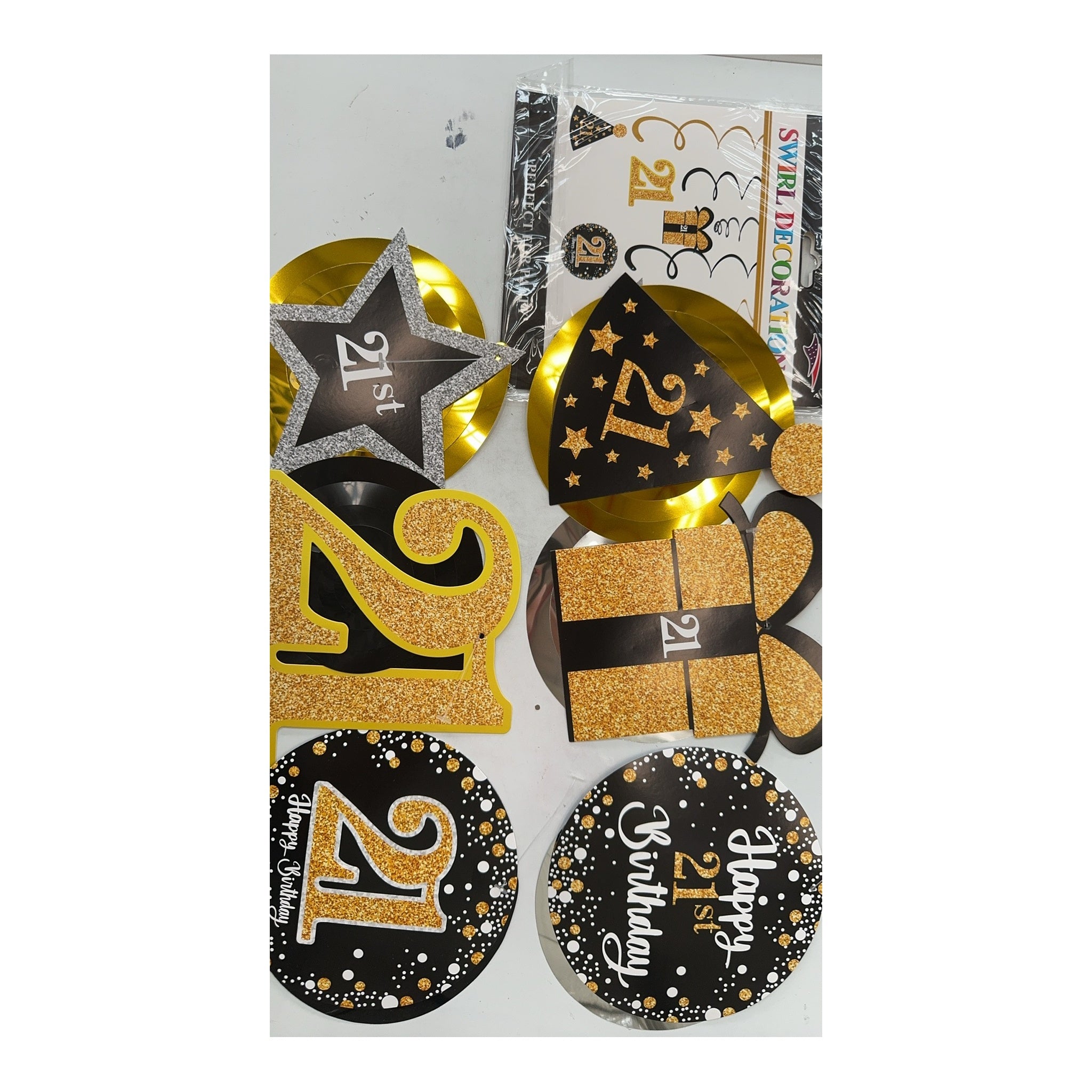 Swirl Decor Happy Birthday 21 120Pk/Cs