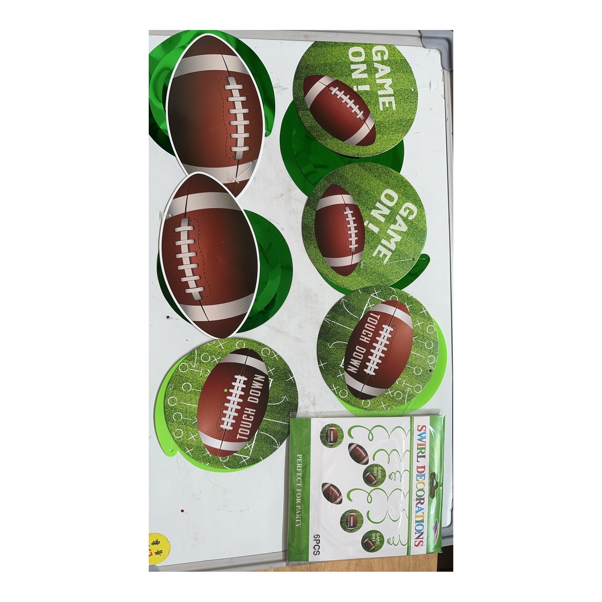 6Pc Swirls Football