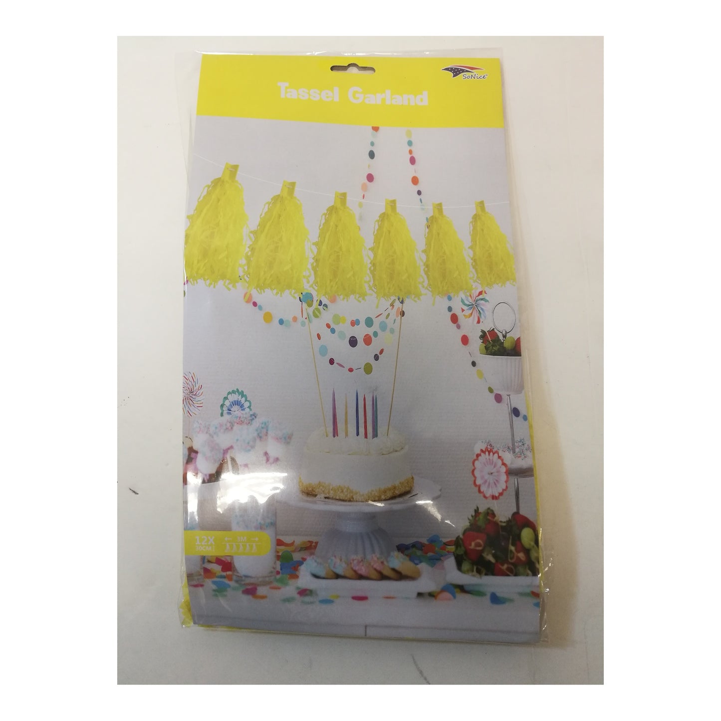 12Ft Tassel Garland Yellow