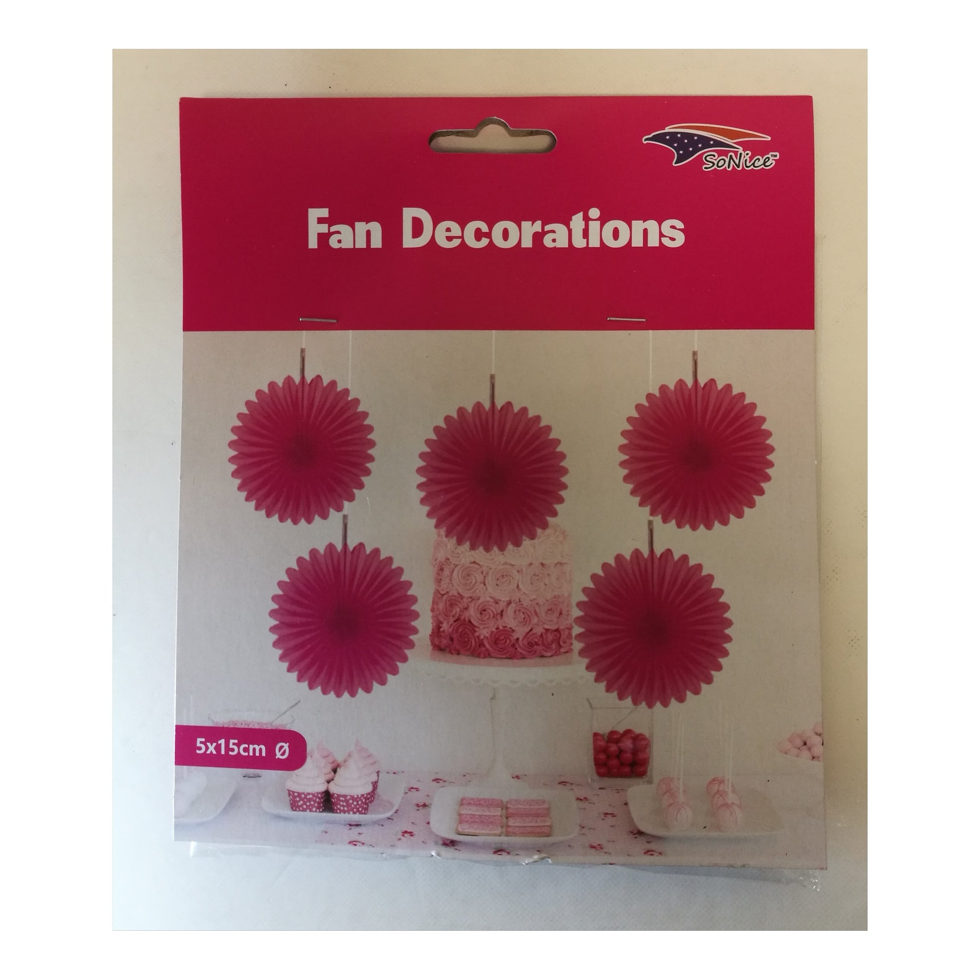 (c) Red Tissue Fans 5ct