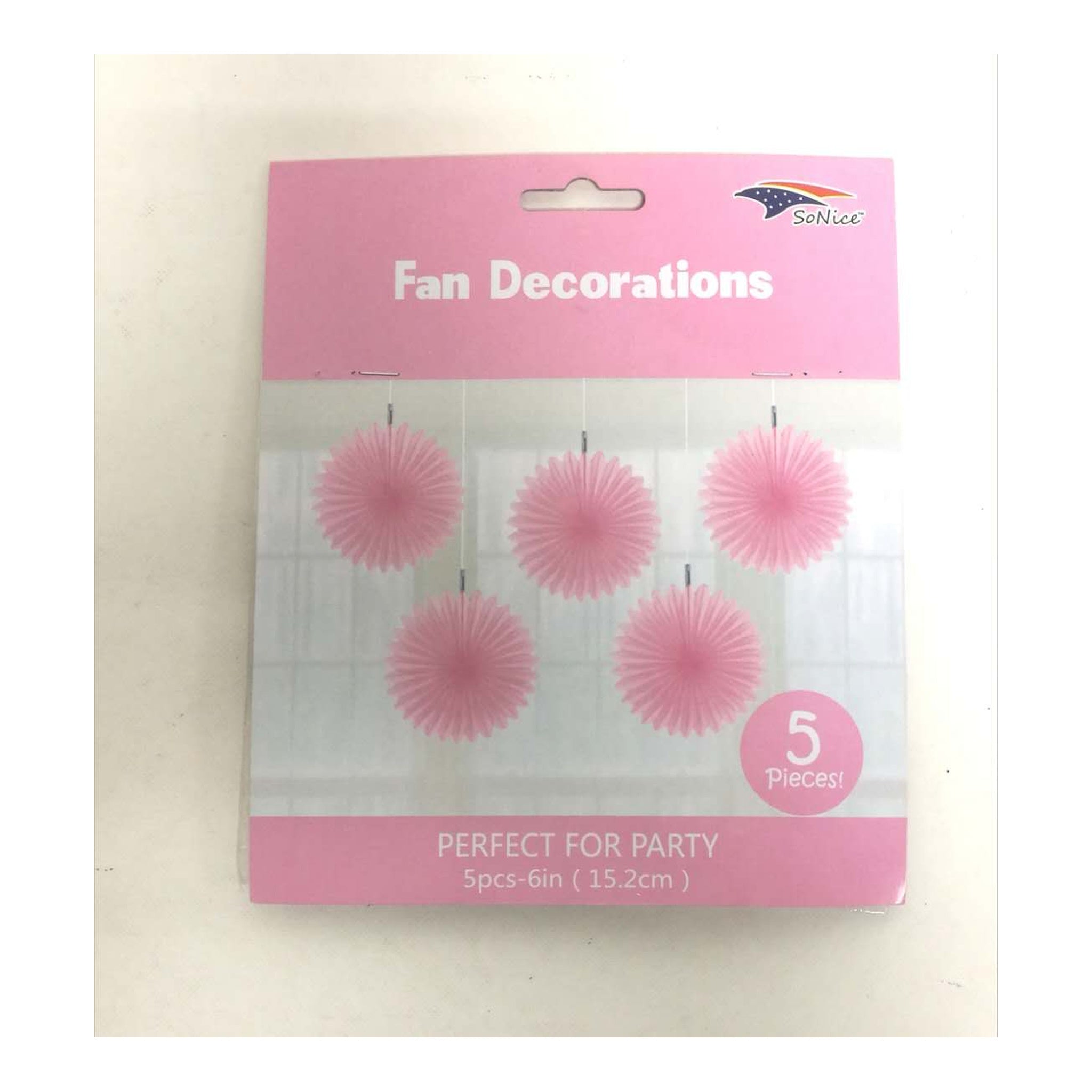(c) Tissue Fans Light Pink 5ct