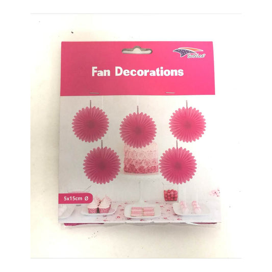 (c) Tissue Fans Fuchsia " 5ct