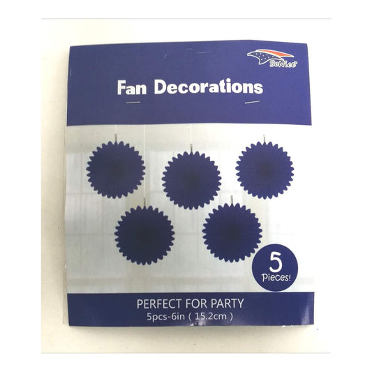 (c) Tissue Fans Royal Blue 5ct
