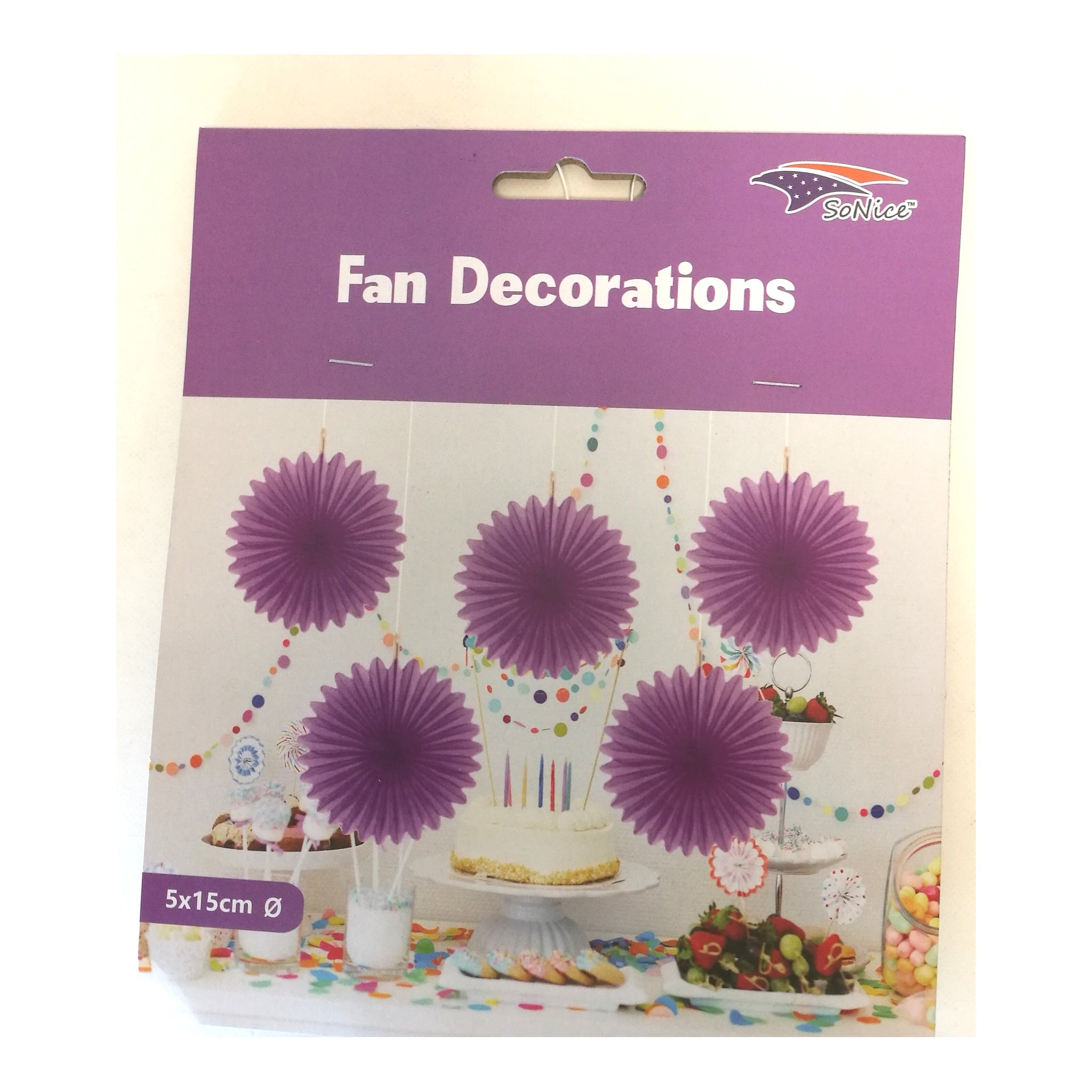 (c) Tissue Fans Purple 5ct