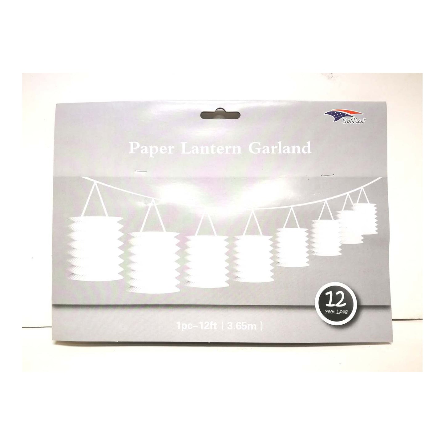 (c) Lantern Garland White