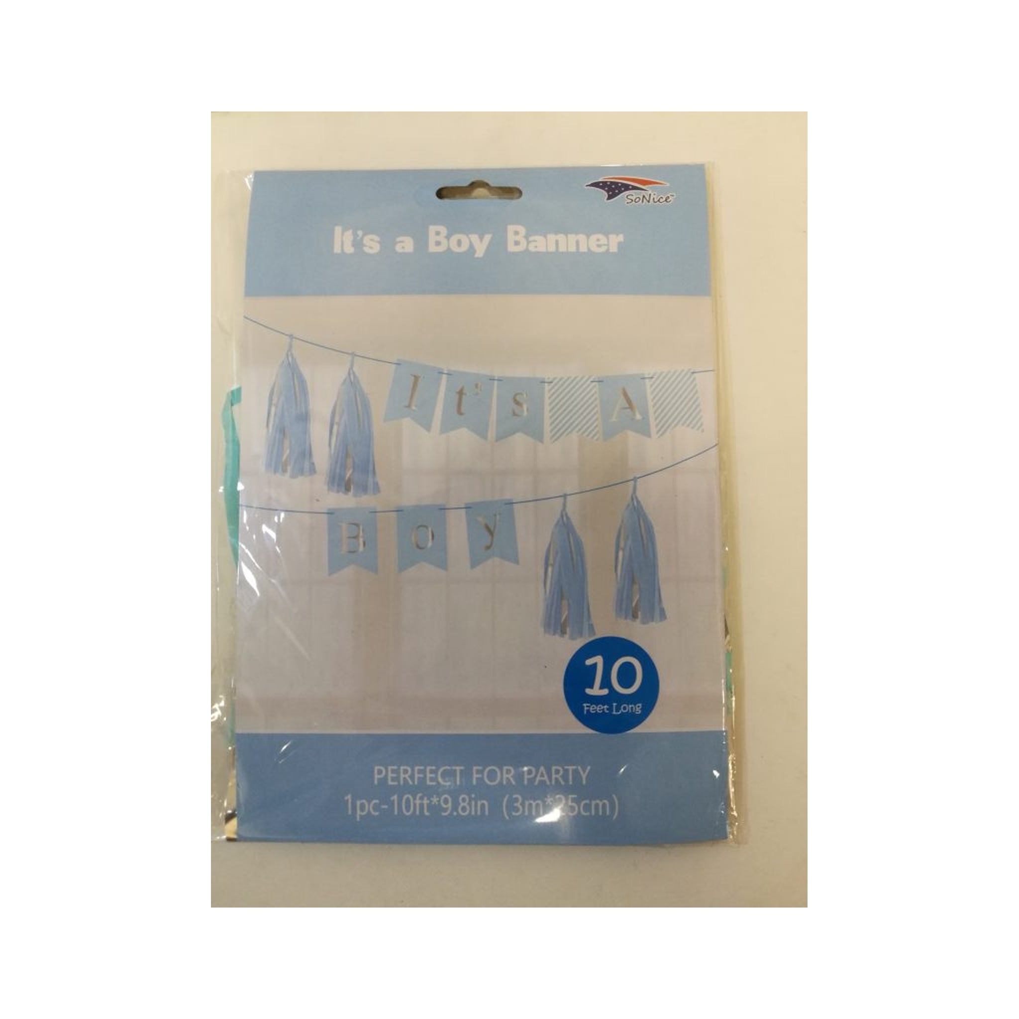 10Ft Tissue Garland It'S A Boy 120Set/Cs