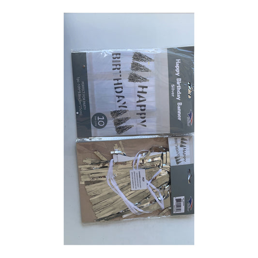 10Ft Happy Birthday Tl/Garland Silver 120Set/Cs