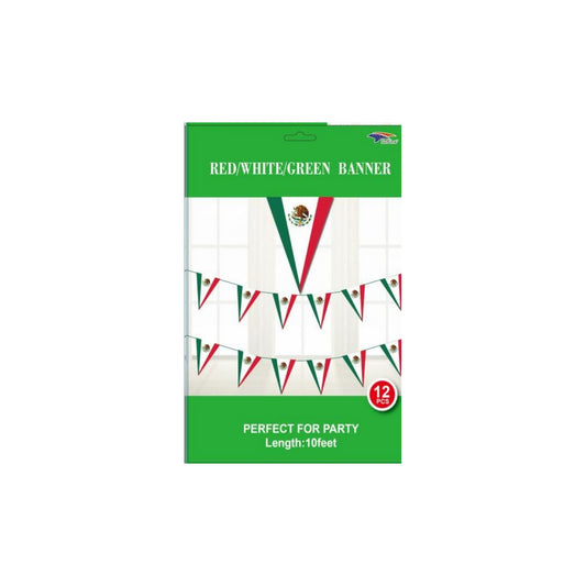 (c) 12ft Mixico Flag Banner