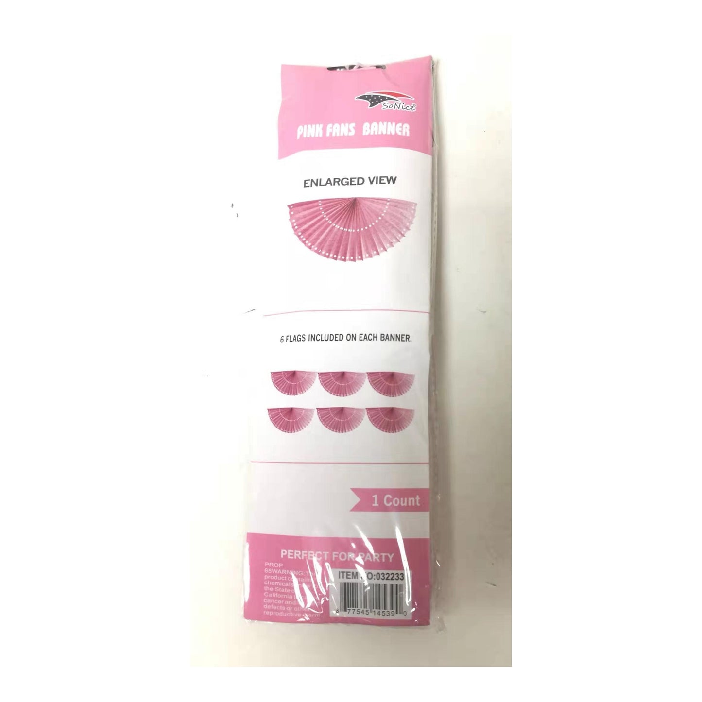 (c) 6pc Fans Banner Light Pink