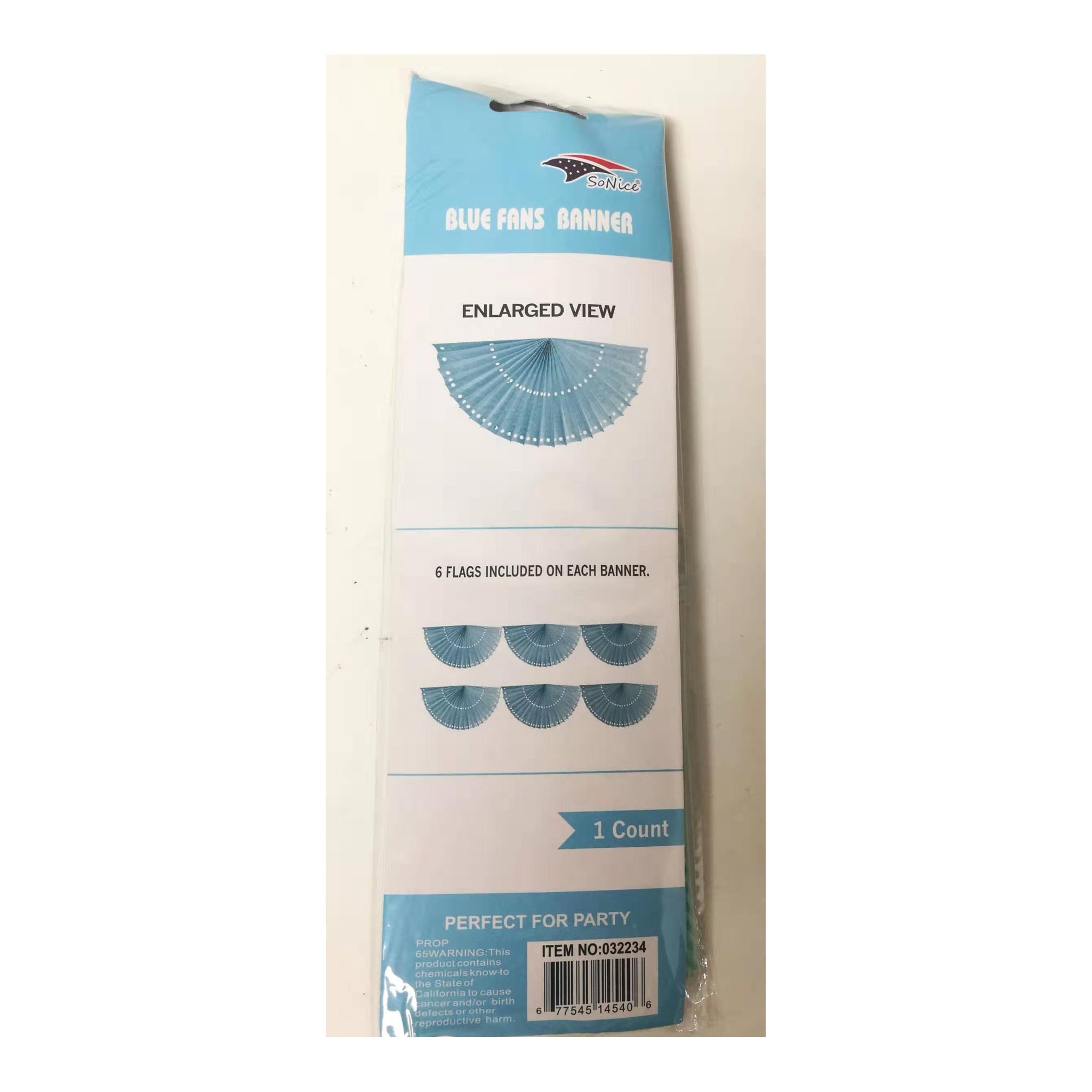 (c) 6pc Fans Banner Light Blue