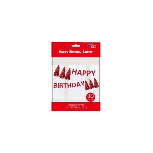 Happy Birthday T/Banner Red