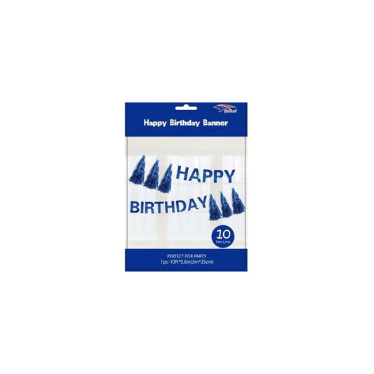 Happy Birthday T/Banner Royal Blue