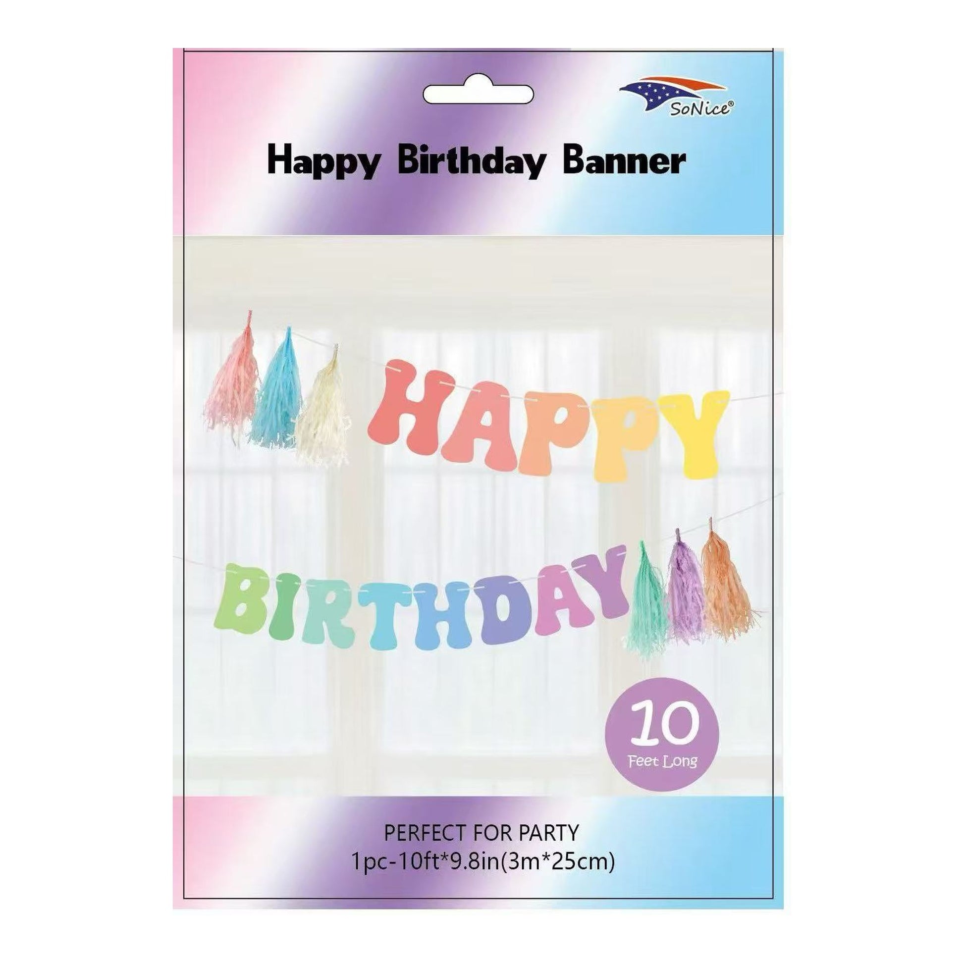 Happy Birthday T/Banner Pastel