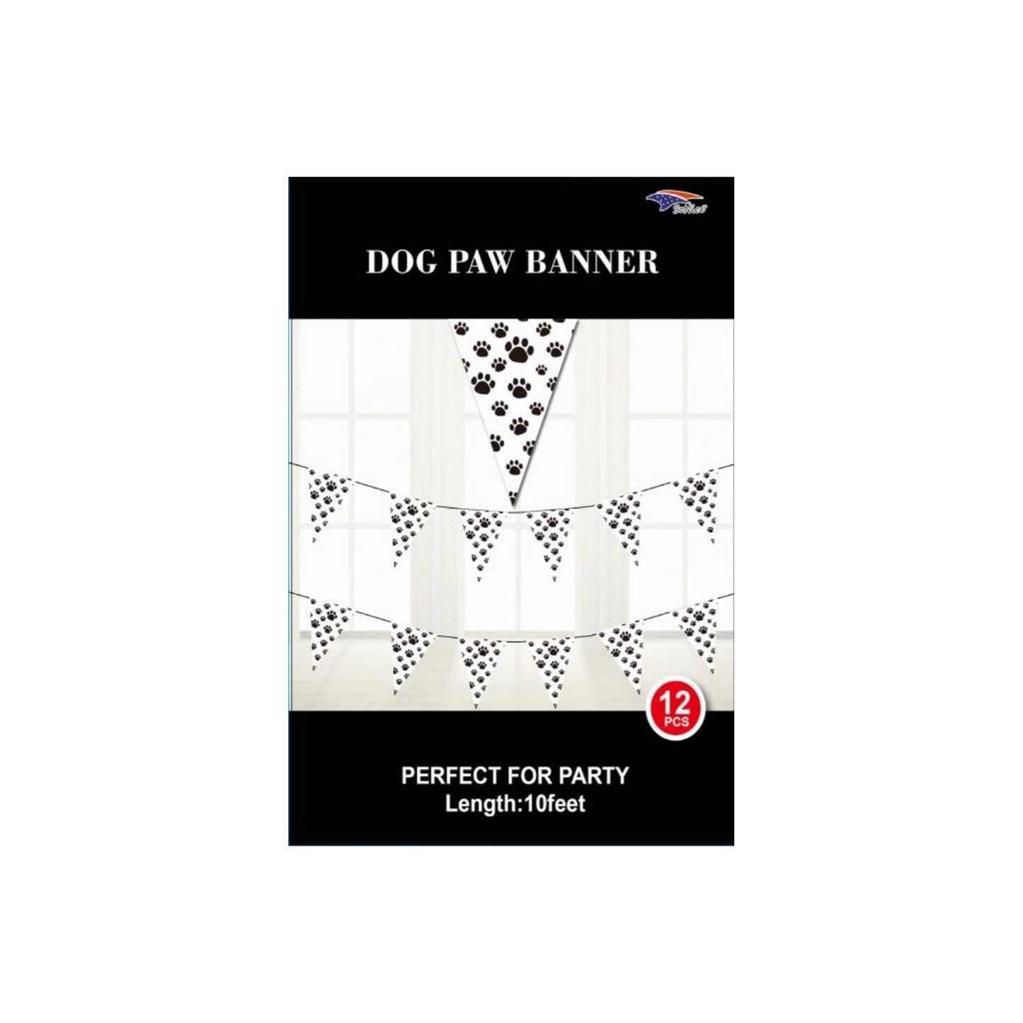 (c) 10ft Dog Paws Banner