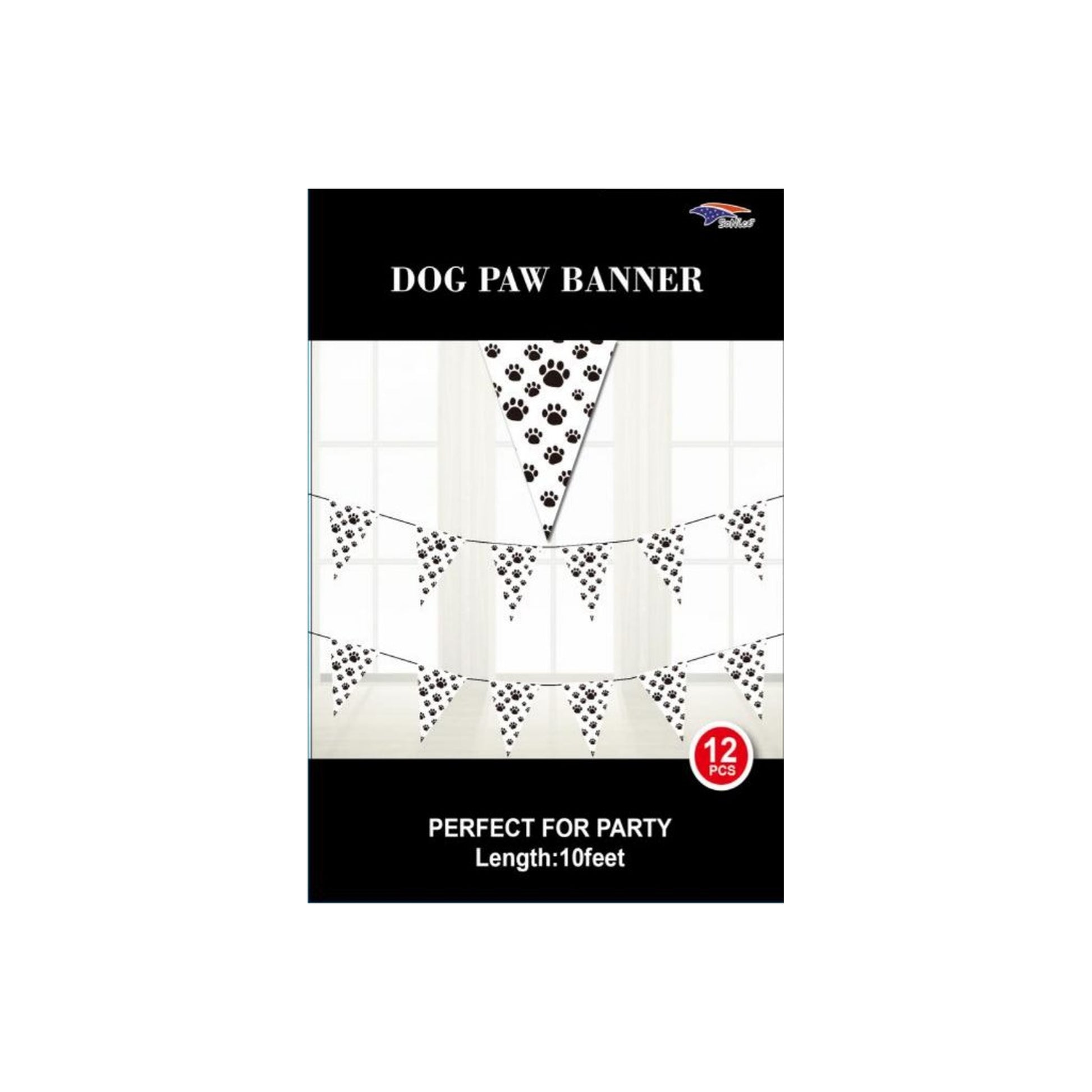 (c) 10ft Dog Paws Banner
