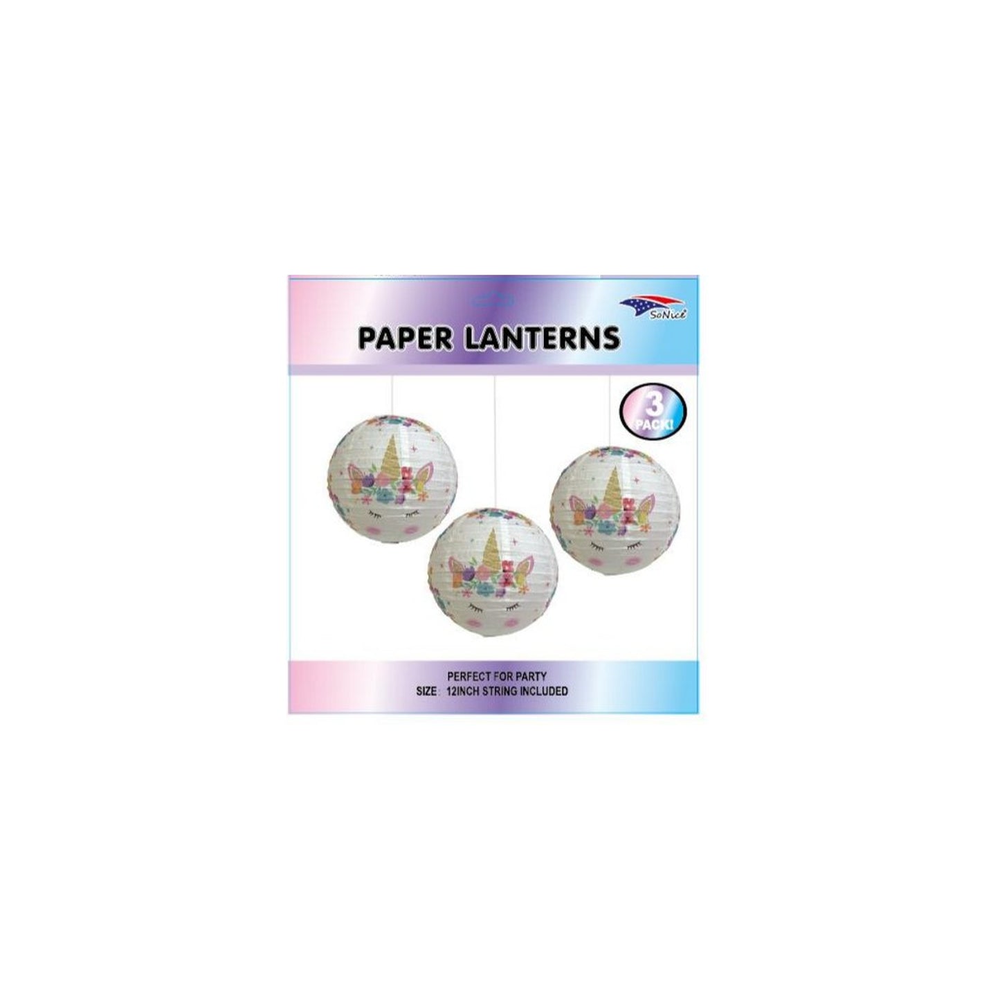 12"Lantern Set Unicorn 96Set/Cs