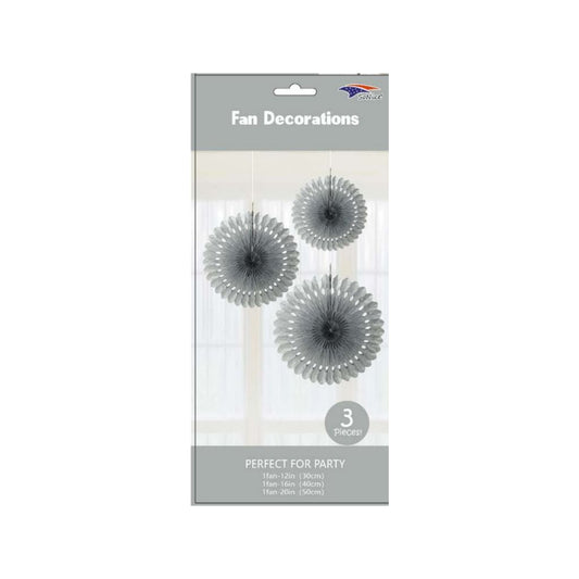 3Pcs Fan Set Shining Silver 120Set/Cs