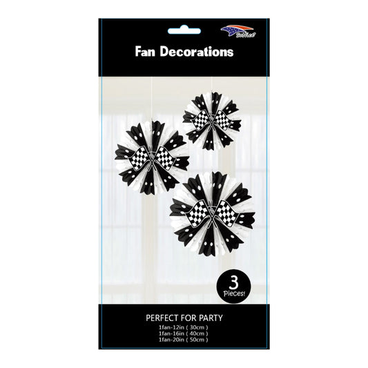 C 3Pcs Fan Set Checker 120Set/Cs