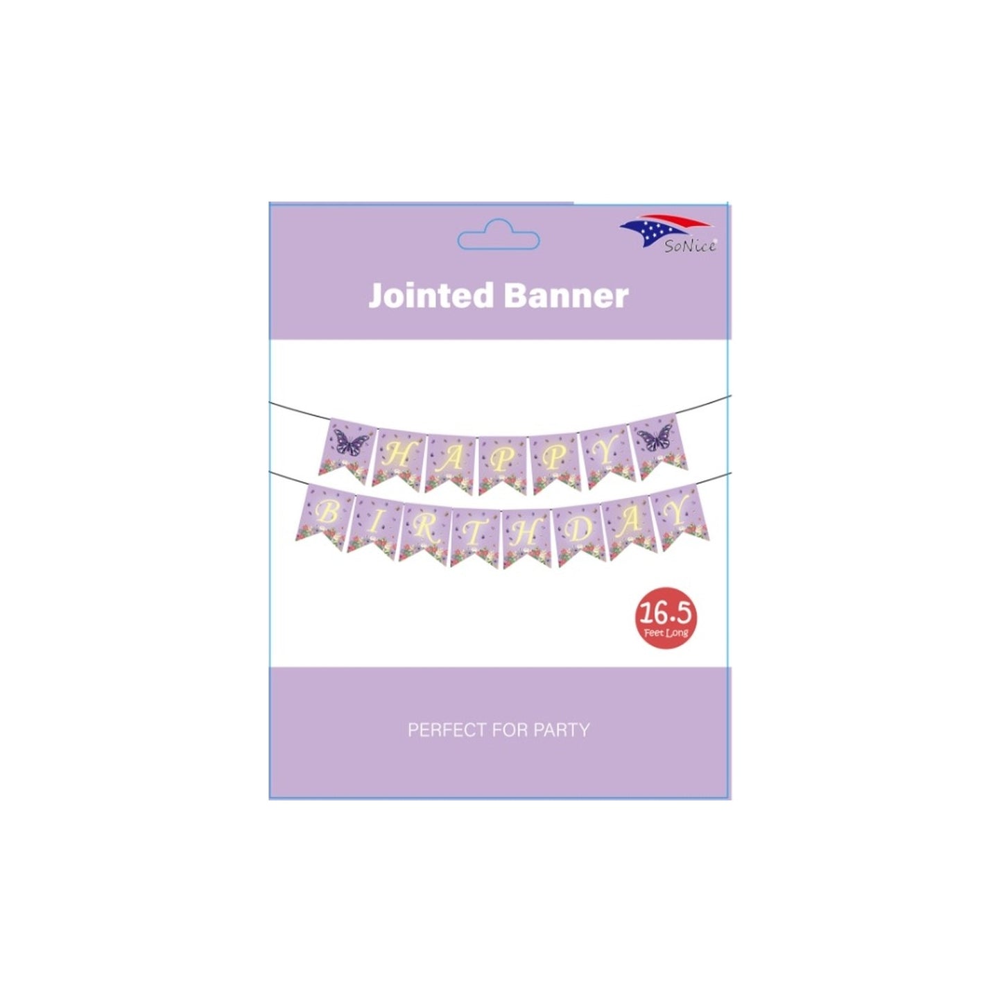 Banner Happy Birthday Butterfly