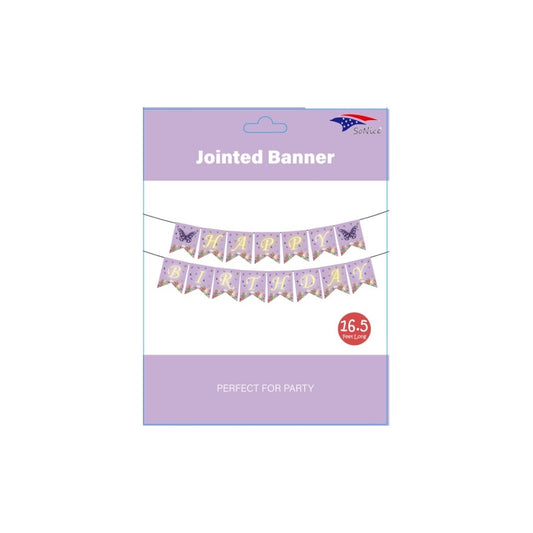 Banner Happy Birthday Butterfly