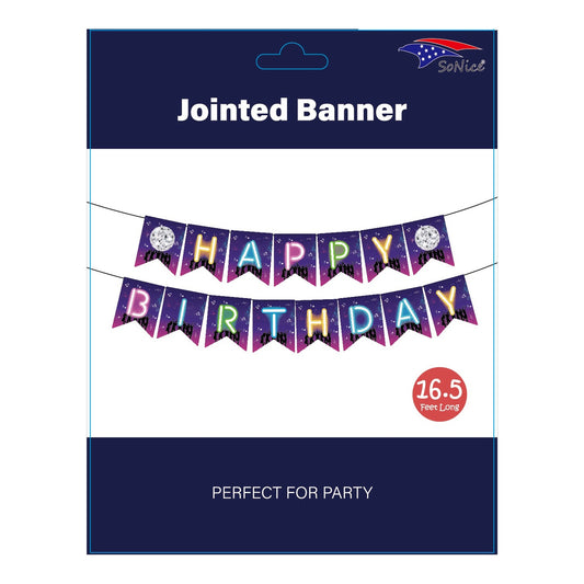 Banner Happy Birthday Disco