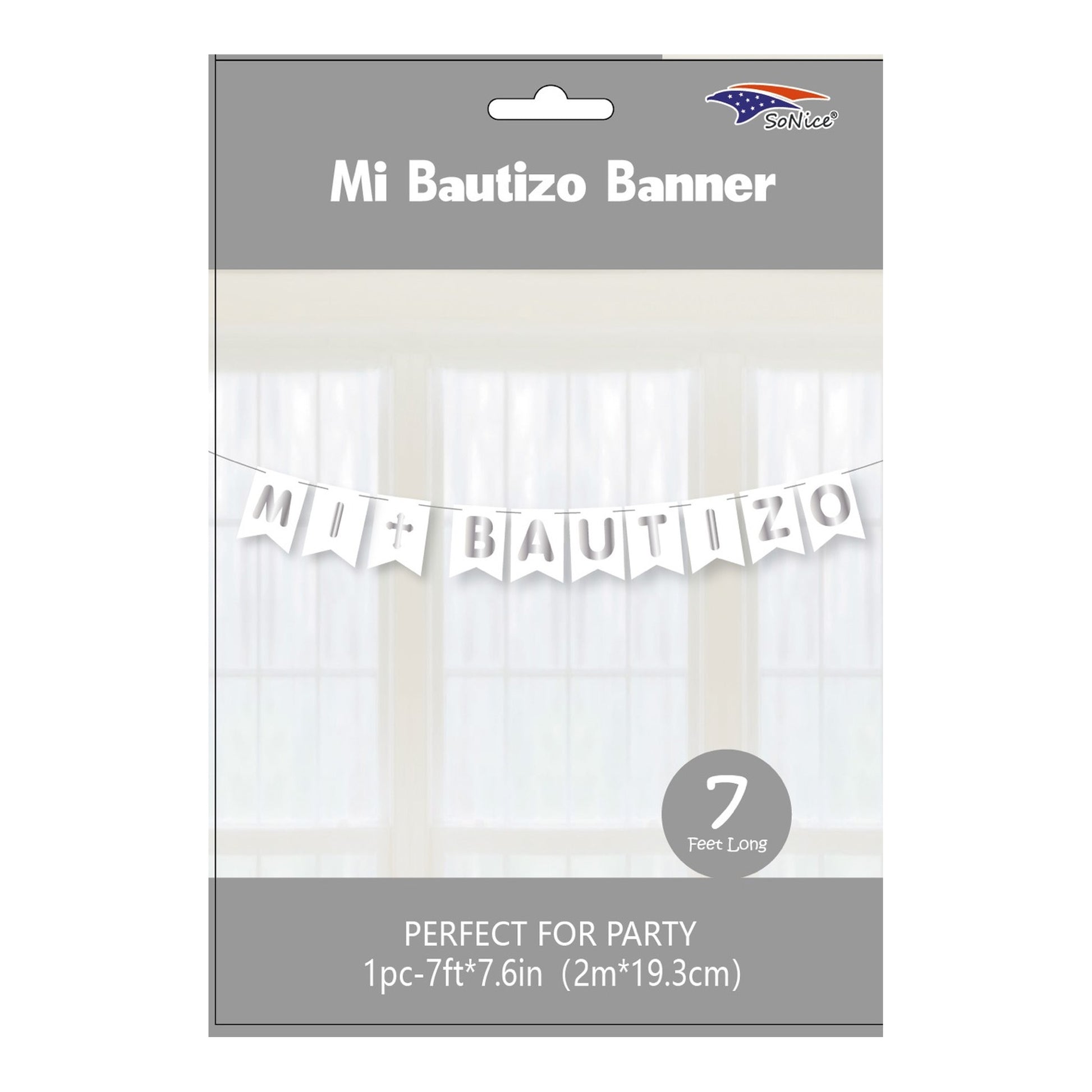Banner Mi Bautizo Silver