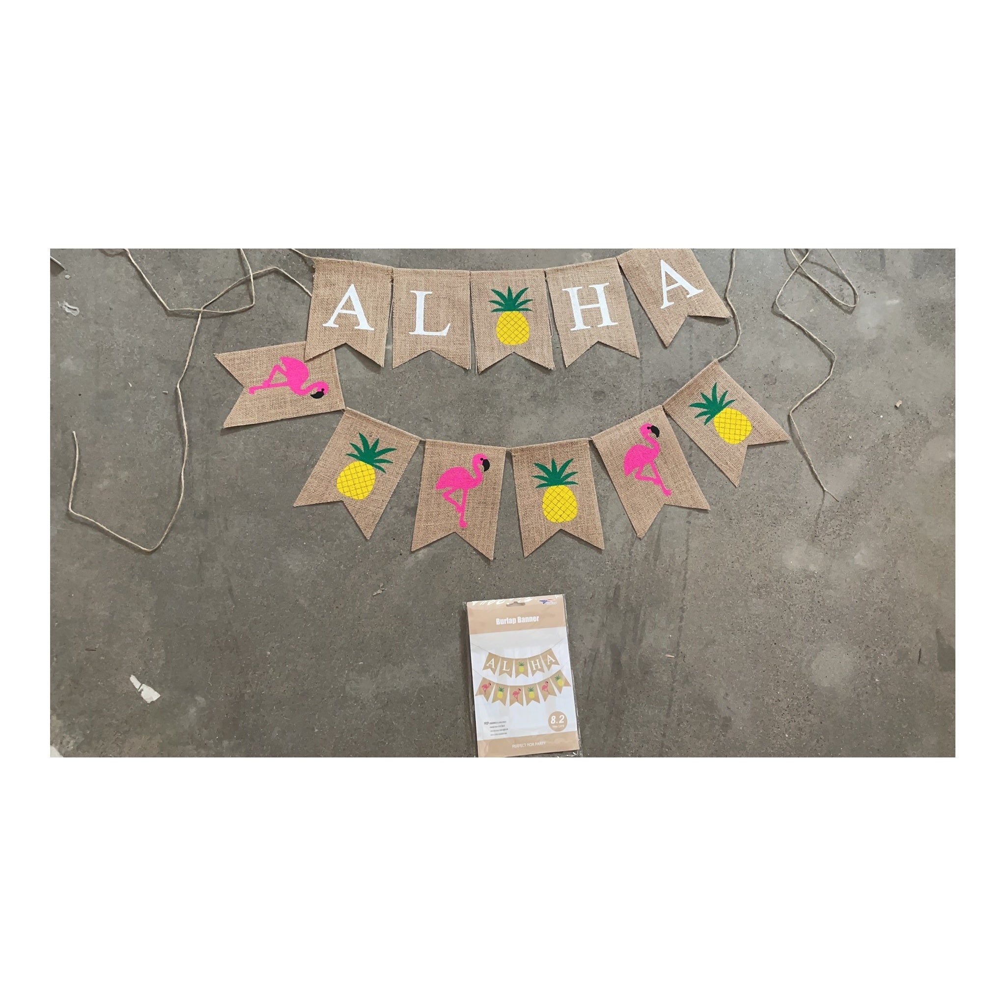 Burlap Banner Aloha