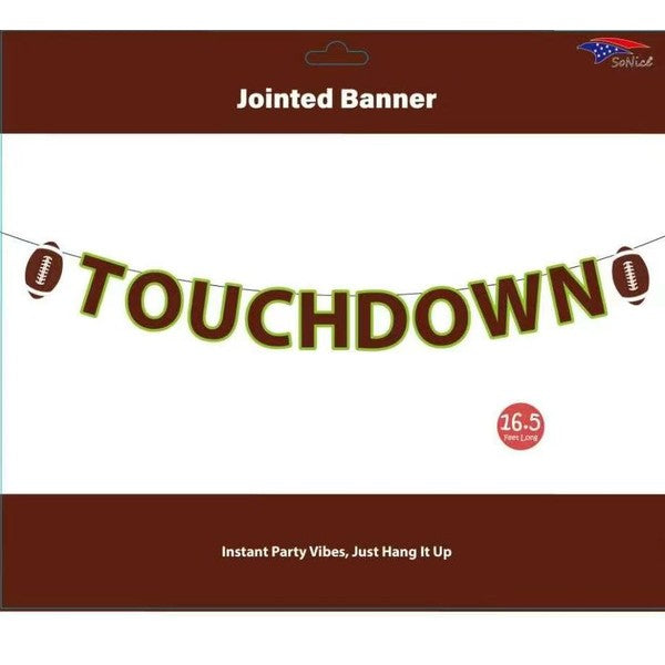 Football touchdown joined banner, 16.5 feet