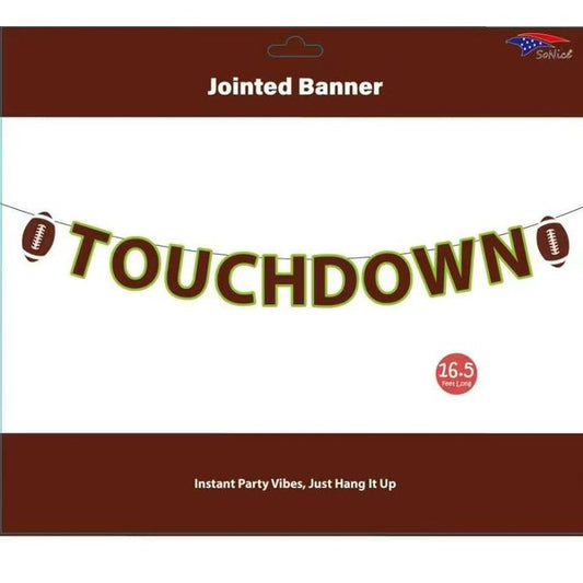 Football touchdown joined banner, 16.5 feet