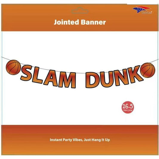 Basketball slam dunk joined banner, 16.5 feet