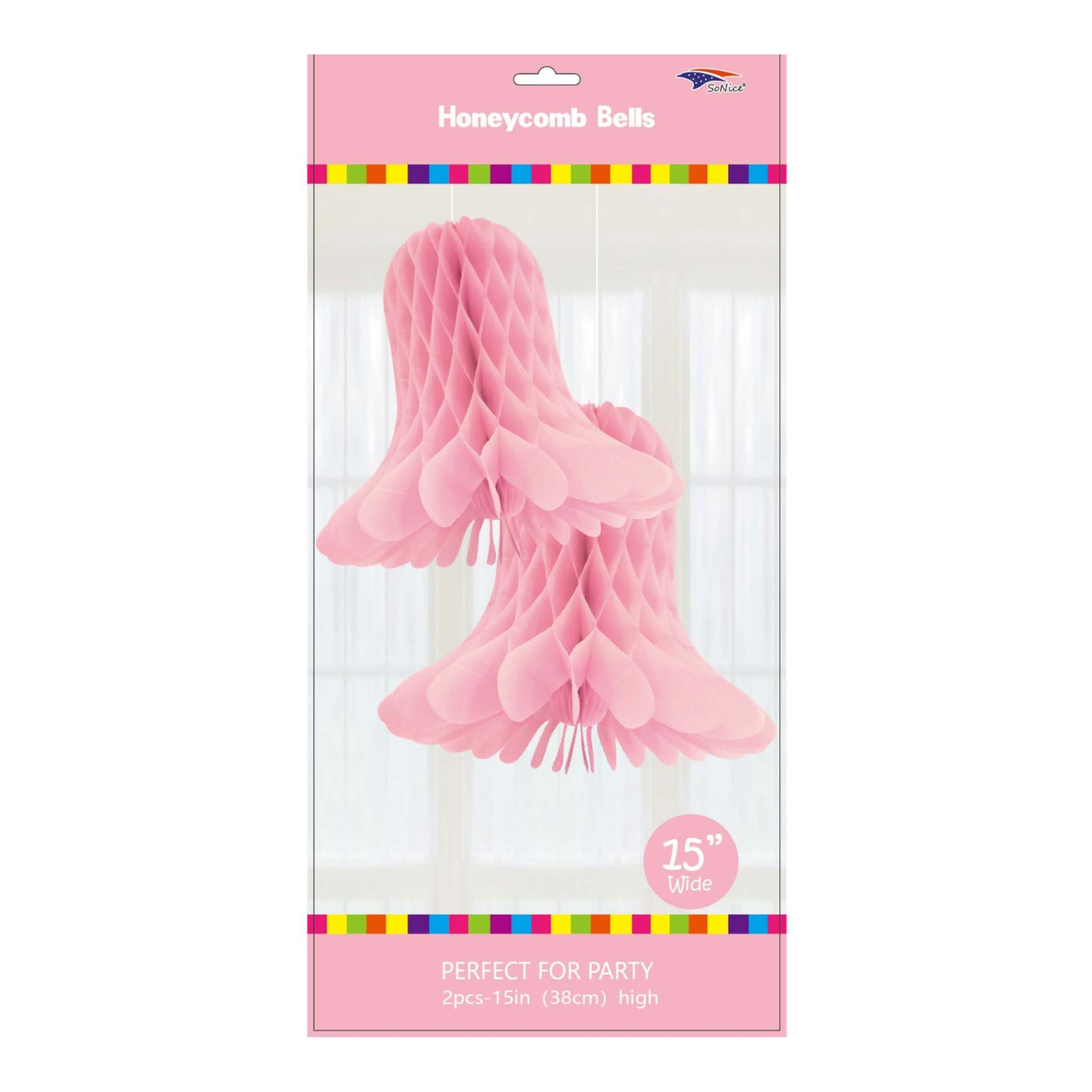 (c) 15" 2pc Happy Birthday Light Pink