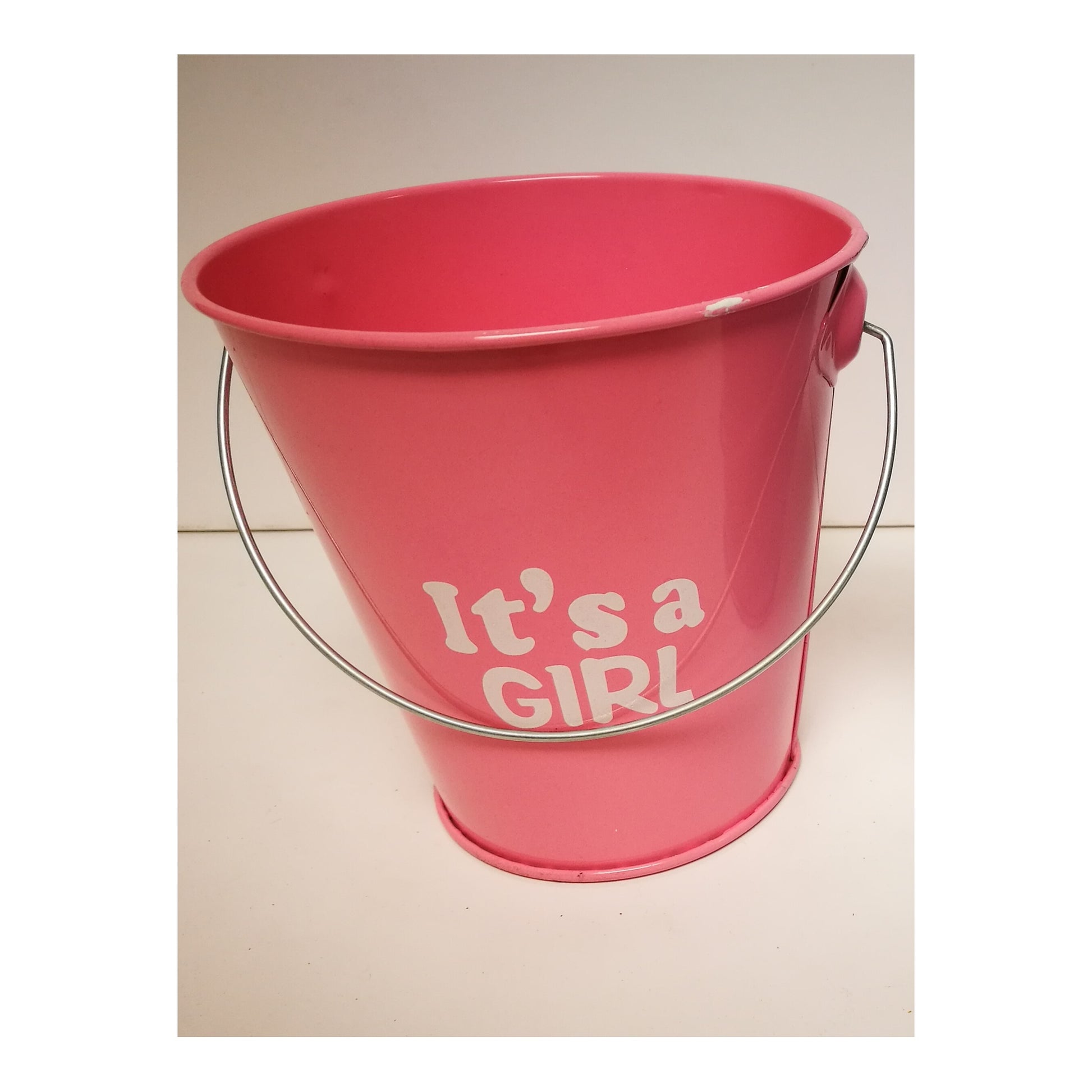 (c) 4" Bucket Baby Shower Girl