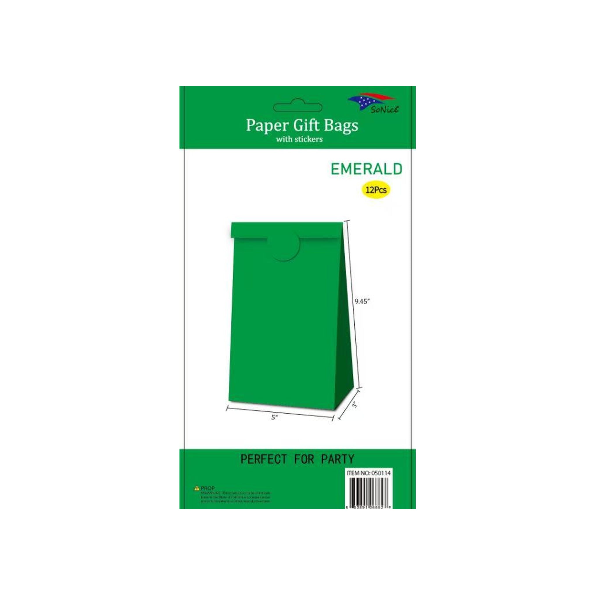 5" x 8"Craft Bags/Sticker Emerald