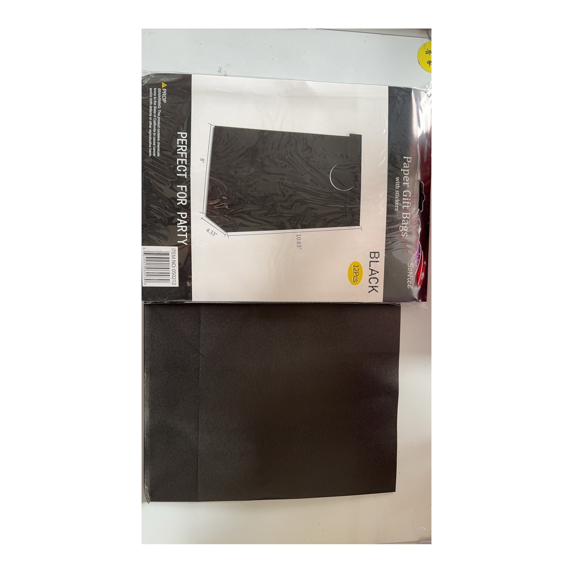 8X10"Craft Bags/Stickers Black