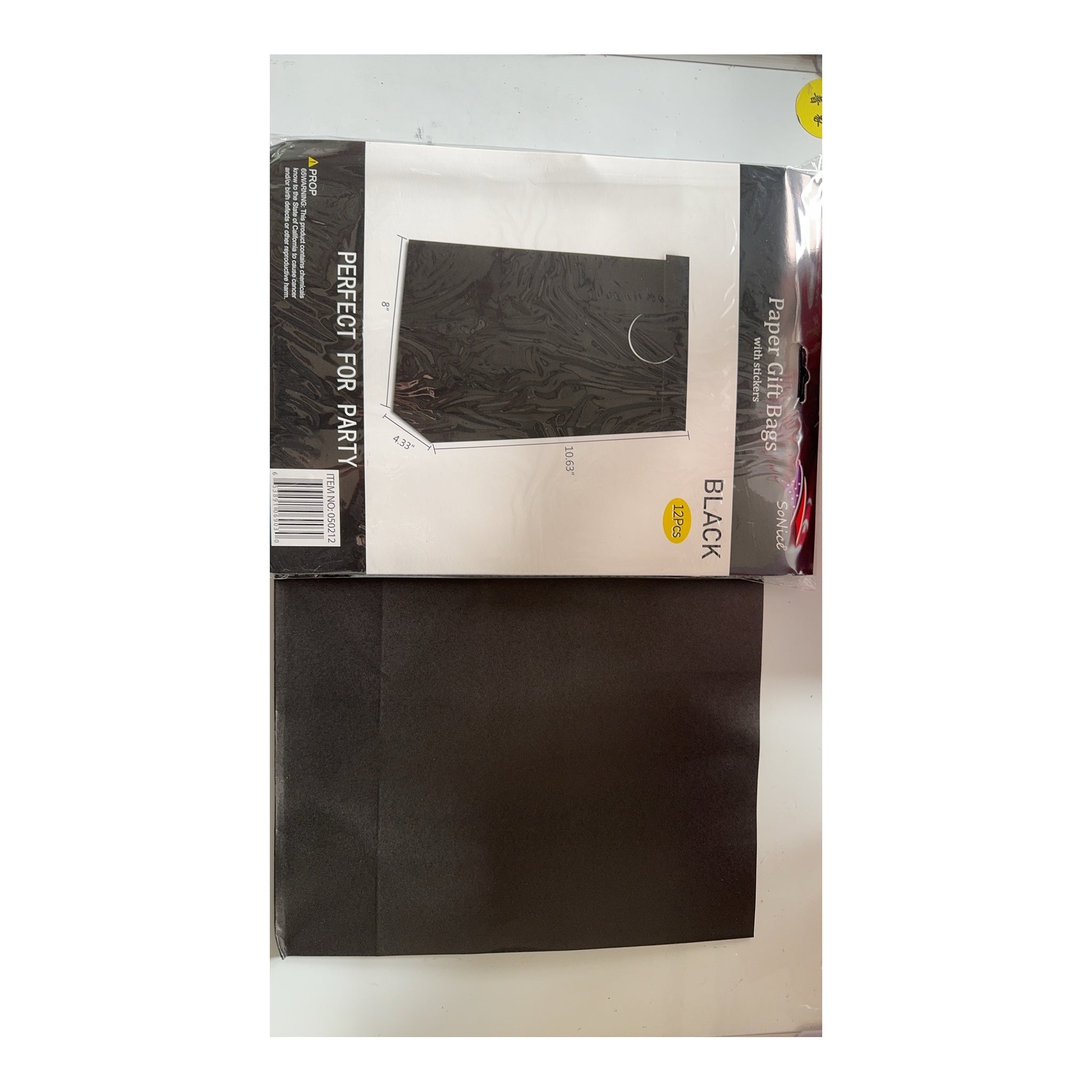 8X10"Craft Bags/Stickers Black