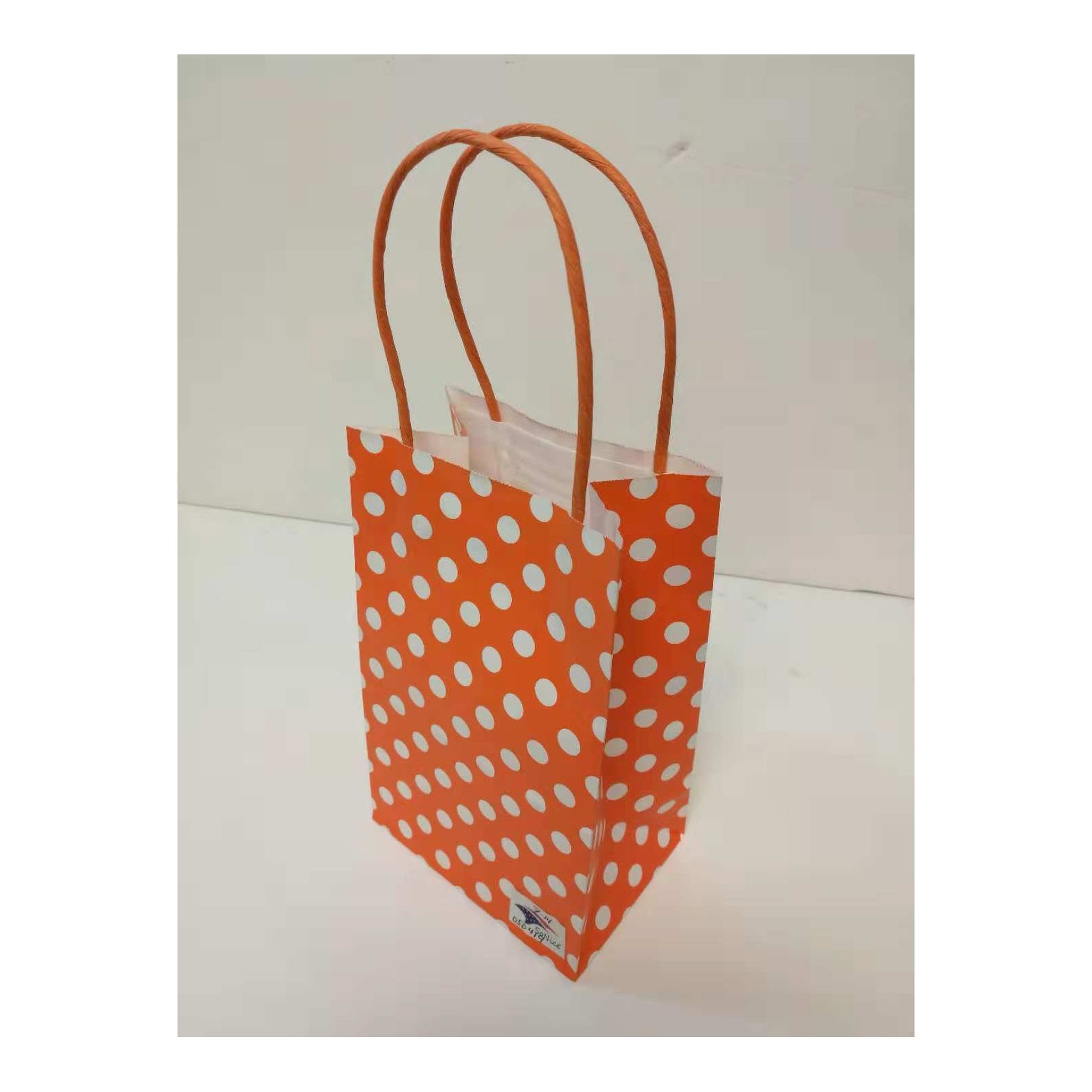 Z-14 5" x 8"Craft Bag Polka Dots Orange