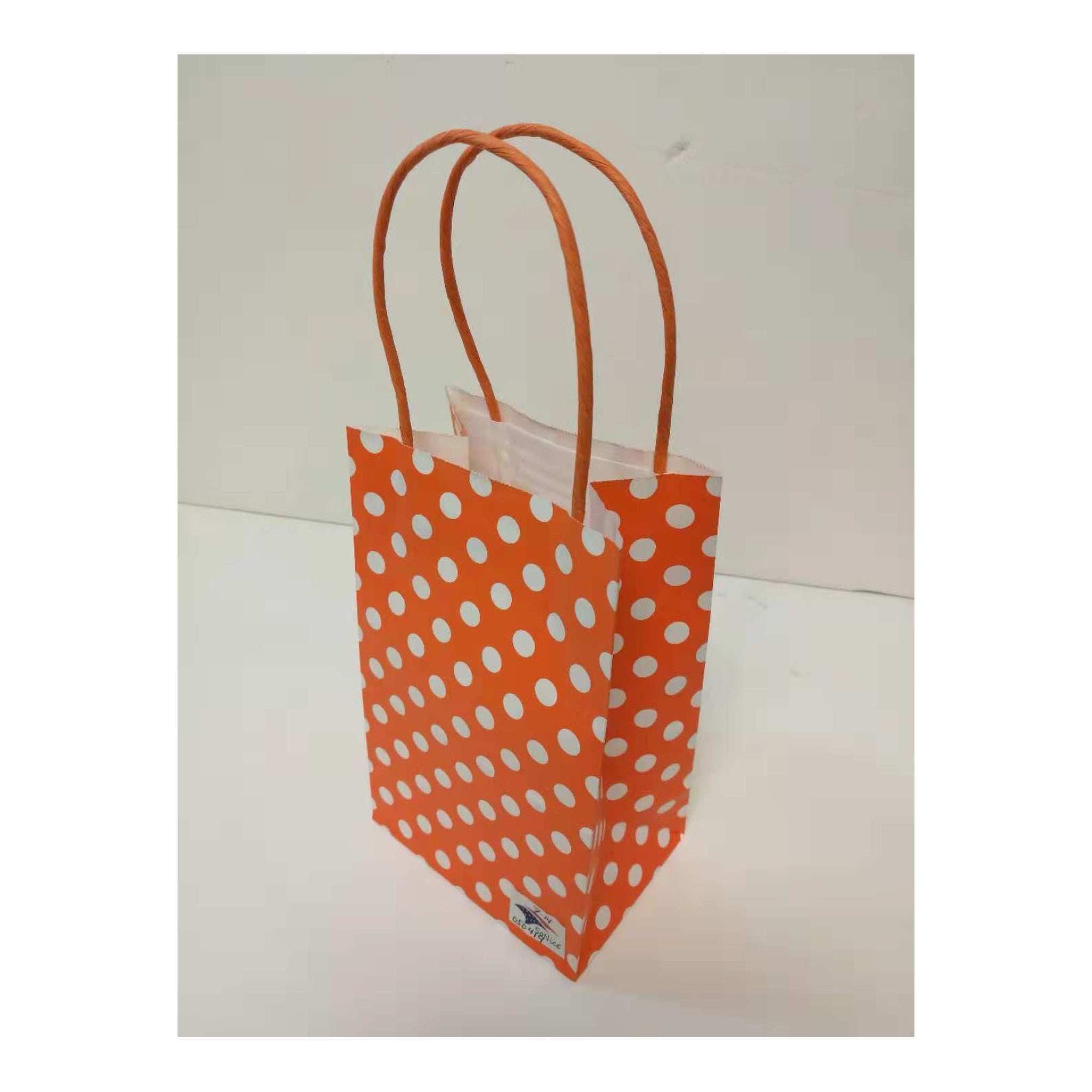 Z-14 5" x 8"Craft Bag Polka Dots Orange