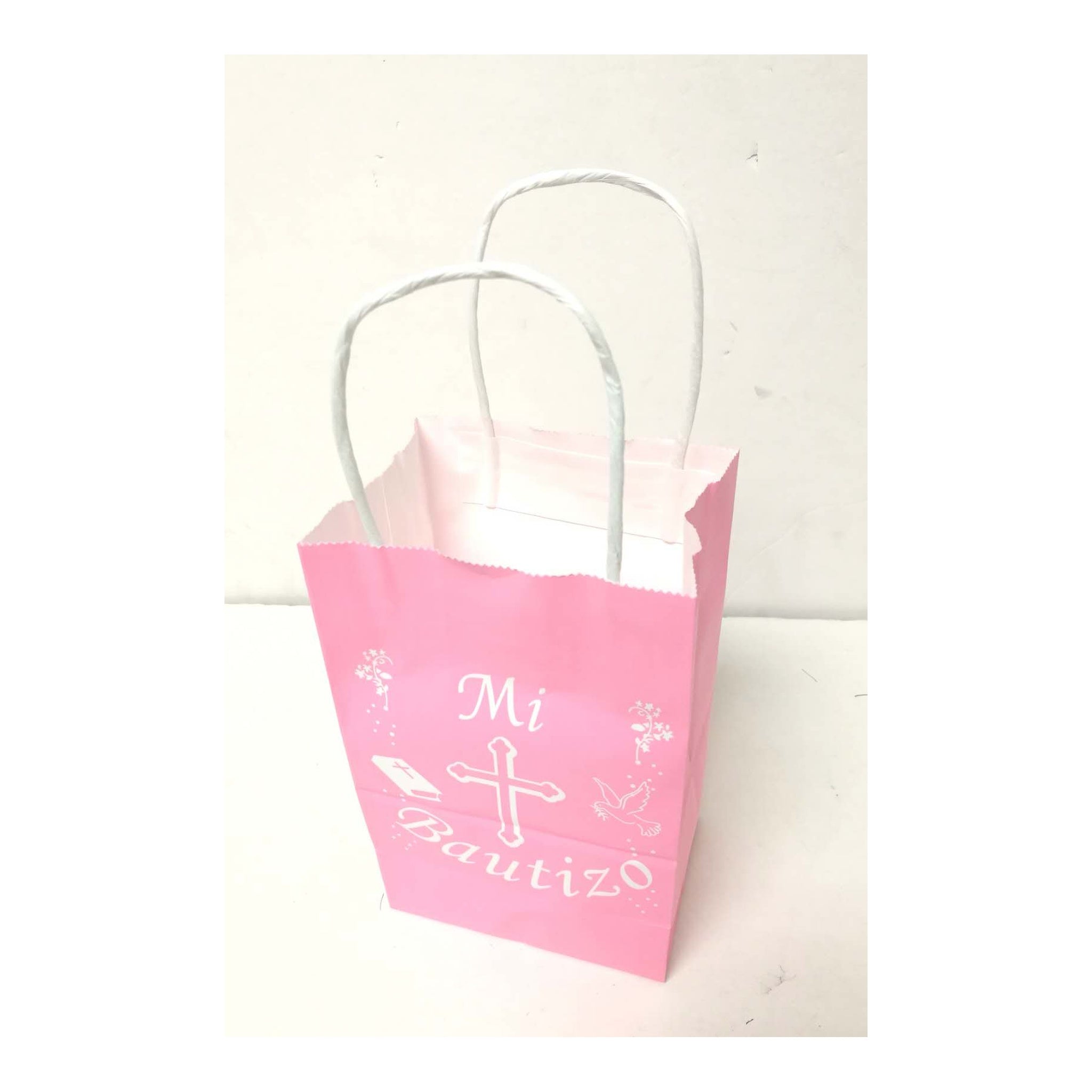 5" x 8"Kraft Bag Bautizo Light Pink