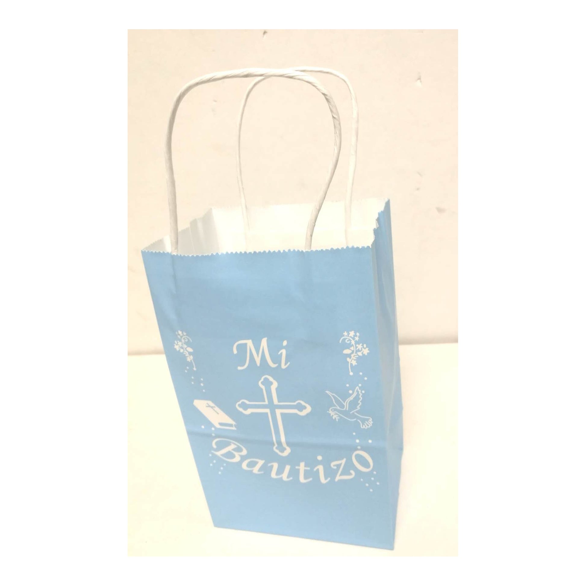 5X8"Kraft bags Bautizo Blue